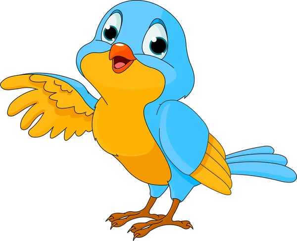 Pájaro de dibujos animados lindo — Vector stock © Dazdraperma #6464180