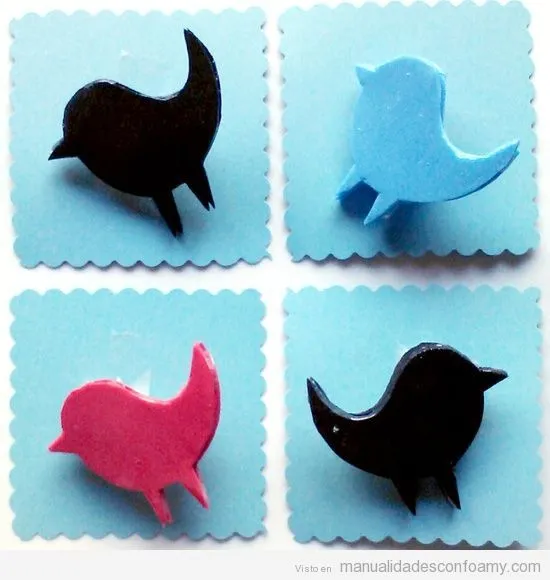 Como hacer un pajaro con foami - Imagui