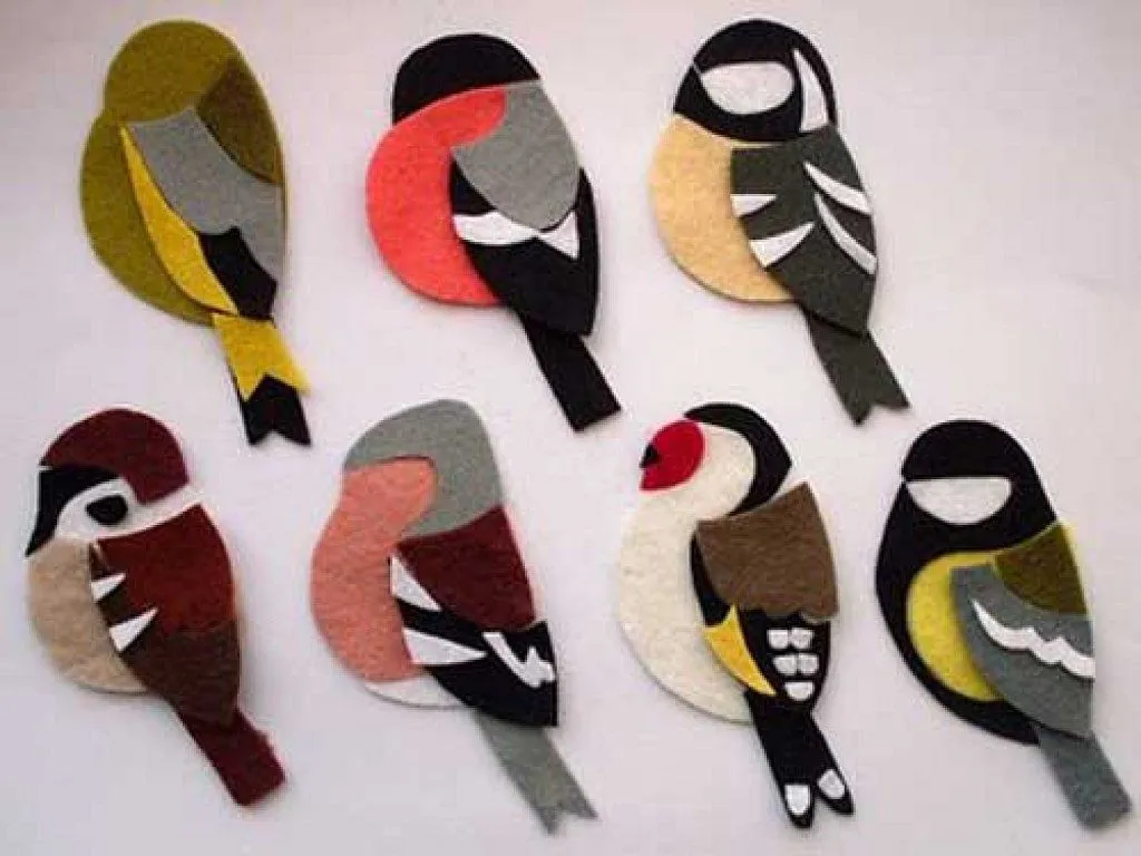 pajaros de fieltro | Aprender manualidades es facilisimo. pajaros de fieltro | Aprender manualidades es facilisimo.