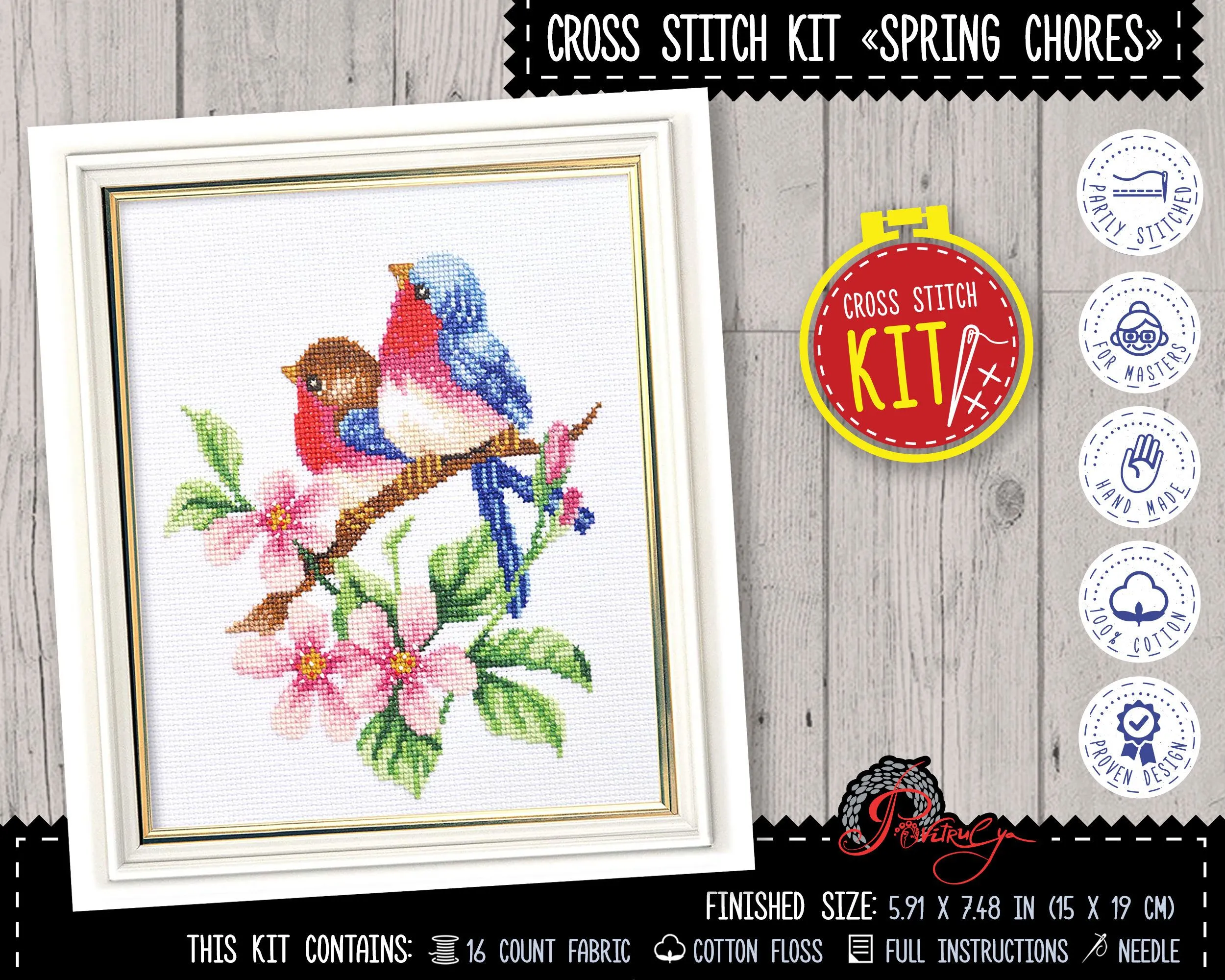 Pájaros KIT de punto de cruz Aves set de bricolaje - Etsy México Pájaros KIT de punto de cruz Aves set de bricolaje - Etsy México