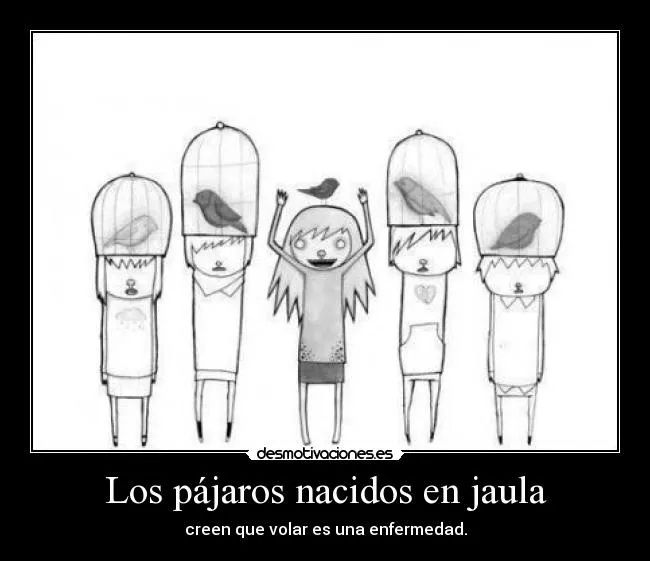 Los pájaros nacidos en jaula | Desmotivaciones