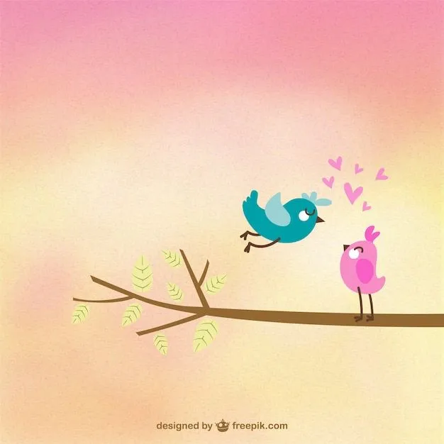 Pájaros tiernos enamorados | Descargar Vectores gratis Pájaros tiernos enamorados | Descargar Vectores gratis