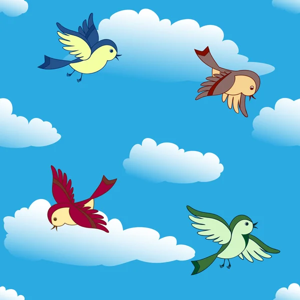 Pájaros volando en el cielo — Vector stock © 100ker #5713408 Pájaros volando en el cielo — Vector stock © 100ker #5713408