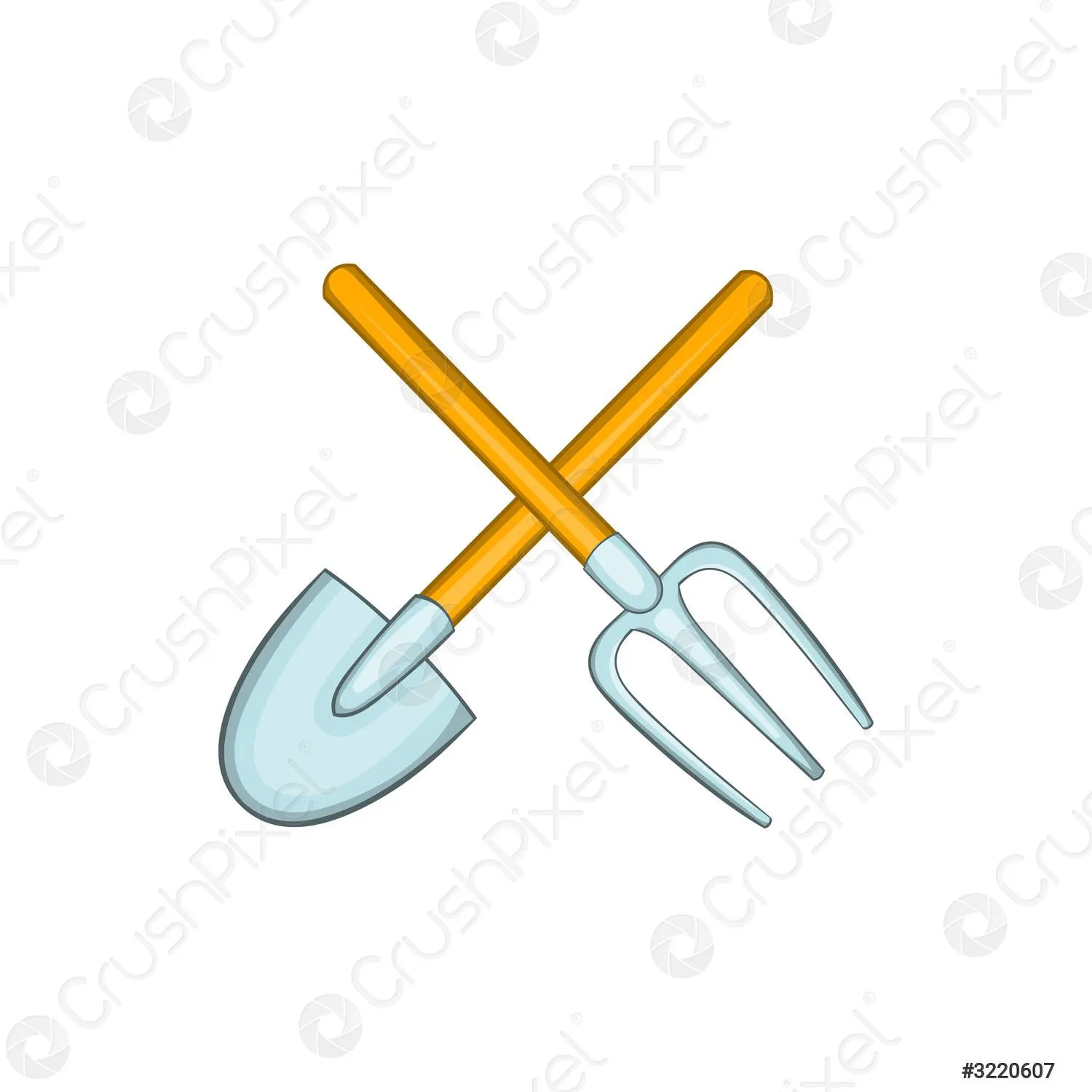 Pala y tenedor icono, estilo de dibujos animados - vector de stock 3220607 | Crushpixel Pala y tenedor icono, estilo de dibujos animados - vector de stock 3220607 | Crushpixel