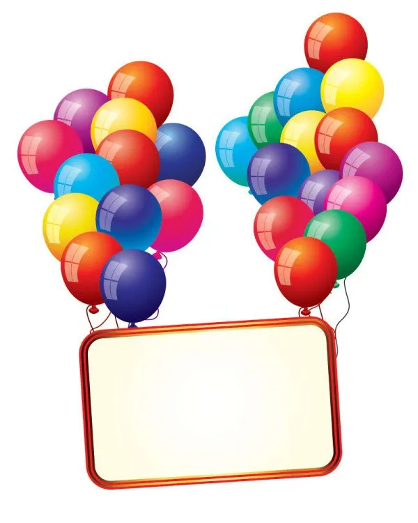 Palabras clave: carteles, globos, felices, vector de material Free ...