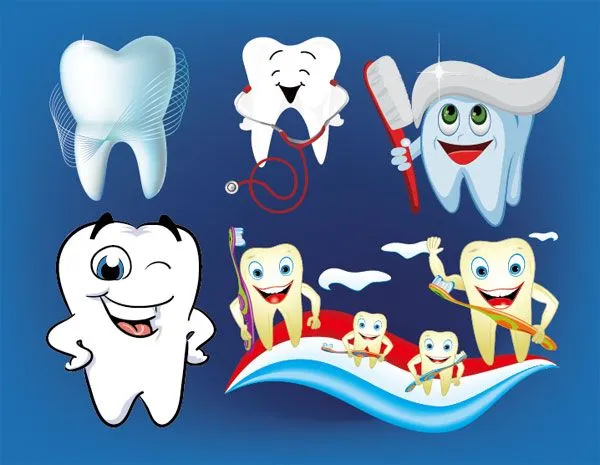 Palabras clave de dibujos animados dientes cepillo dentífrico ...