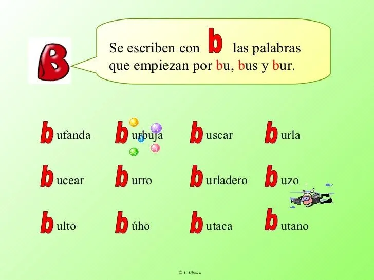 Palabras que comienzan con B - Imagui