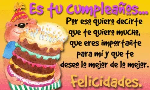 Palabras cortas de cumpleaños para dedicar ~ Frases de cumpleaños