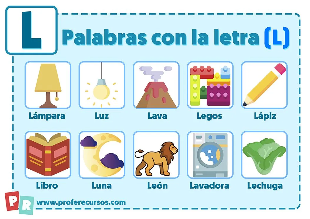 Palabras con L | Que empiezan por la letra L para Niños Palabras con L | Que empiezan por la letra L para Niños