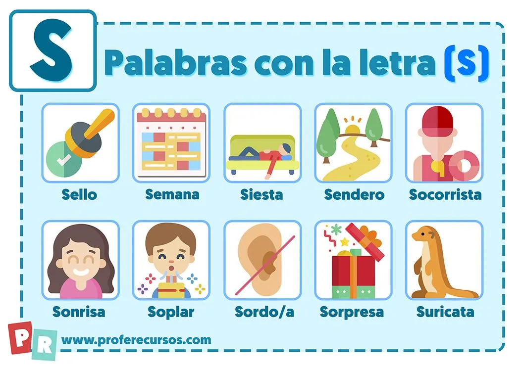 Palabras con S | Que empiezan por la letra S para Niños Palabras con S | Que empiezan por la letra S para Niños