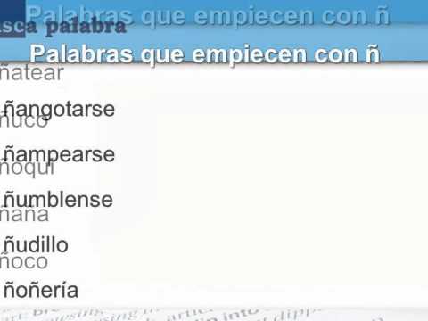 Palabras que empiezan con ñ - YouTube