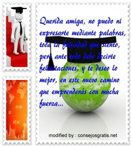 Nuevas palabras de felicitación para una amiga que se gradúa con ...