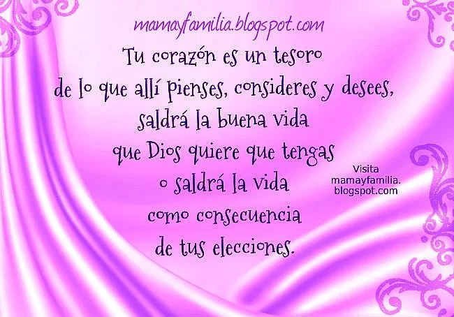 Palabras a mi hija. Cuida tu Corazón - Mamá y Familia Palabras a mi hija. Cuida tu Corazón - Mamá y Familia