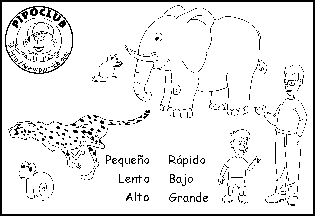 Dibujos de sinónimos y antónimos para colorear - Imagui Dibujos de sinónimos y antónimos para colorear - Imagui