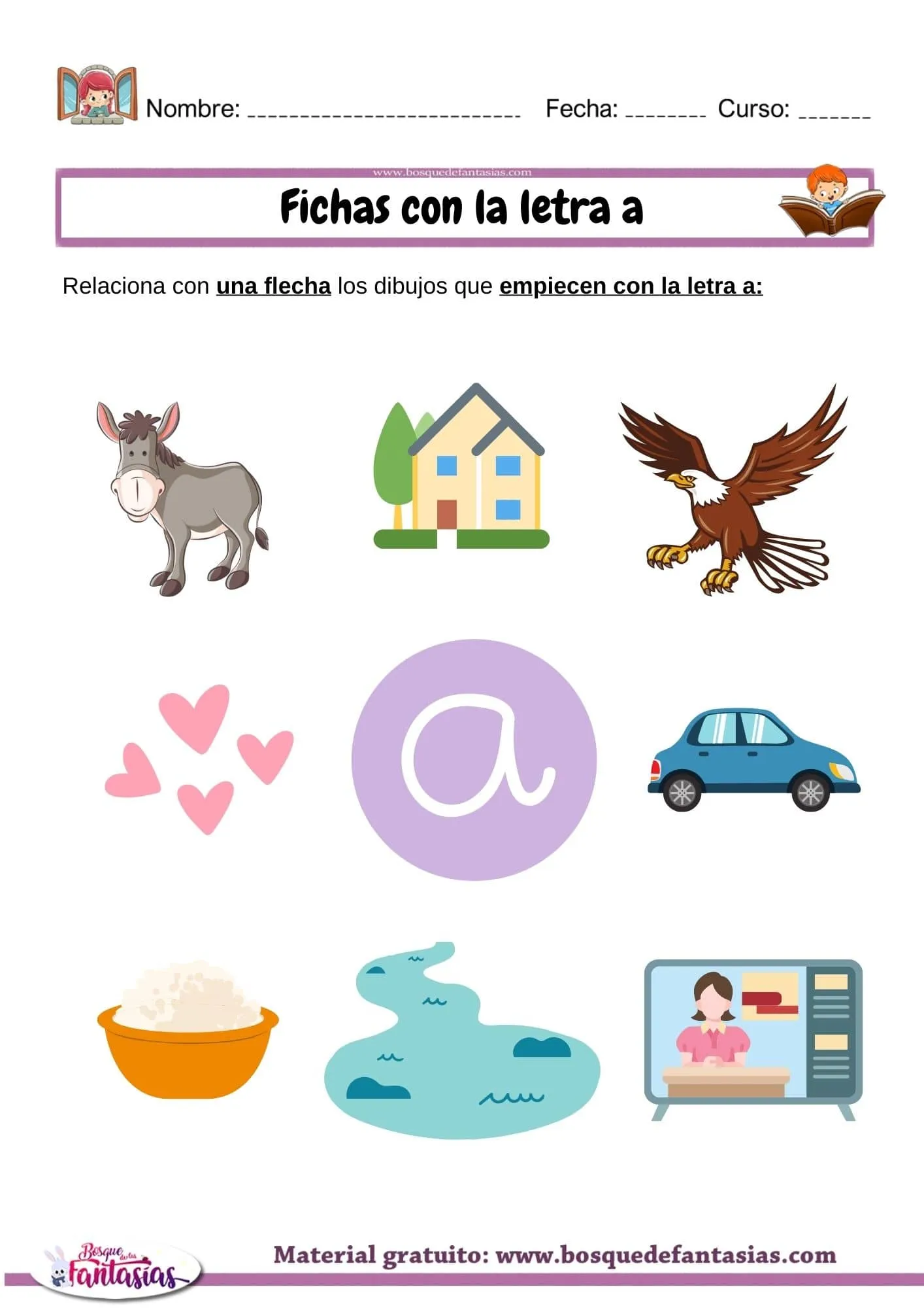 Palabras con la letra A : Actividades y ejemplos para niños