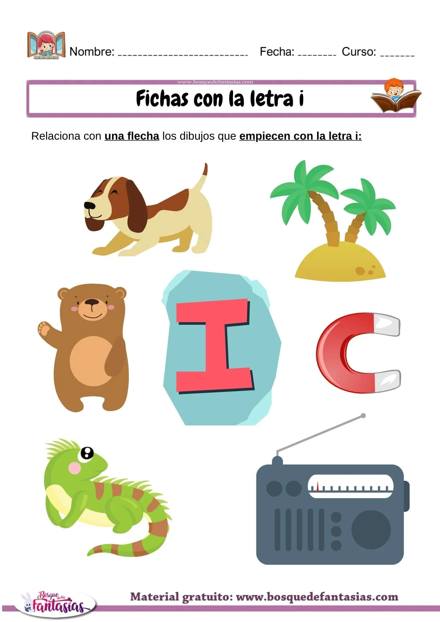 Palabras con la letra I : Actividades y ejemplos para niños