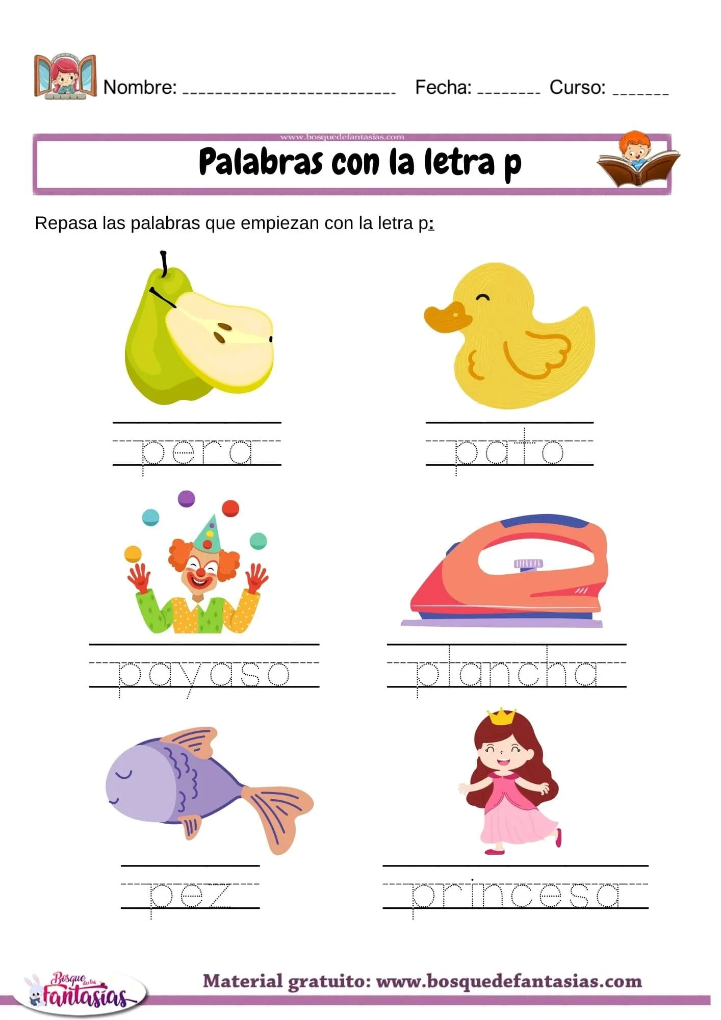 Palabras con la letra P : Actividades y ejemplos para niños Palabras con la letra P : Actividades y ejemplos para niños