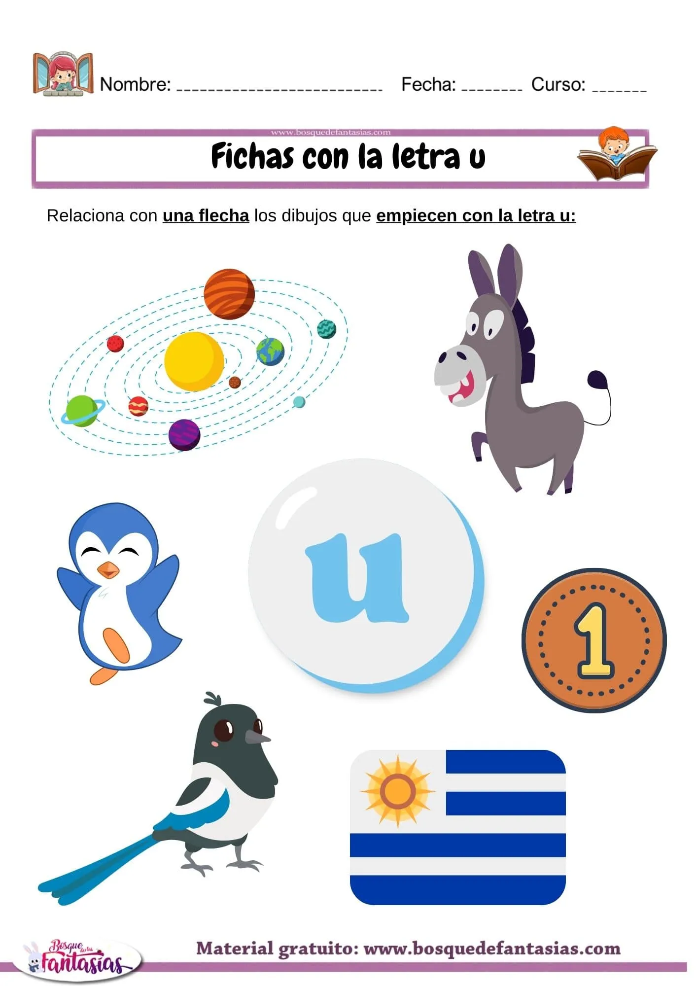 Palabras con la letra U : Actividades y ejemplos para niños Palabras con la letra U : Actividades y ejemplos para niños