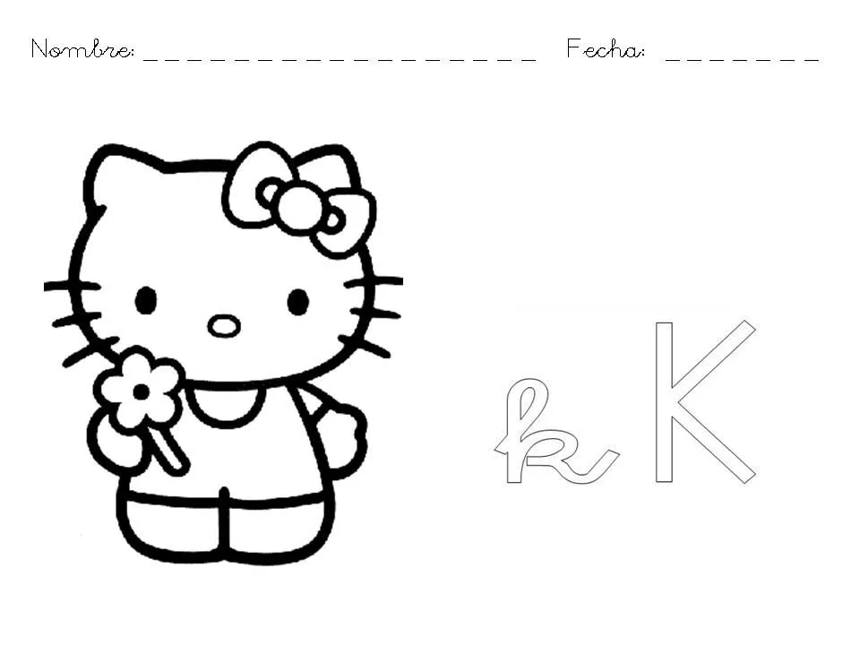 palabras con la letra k Colouring Pages