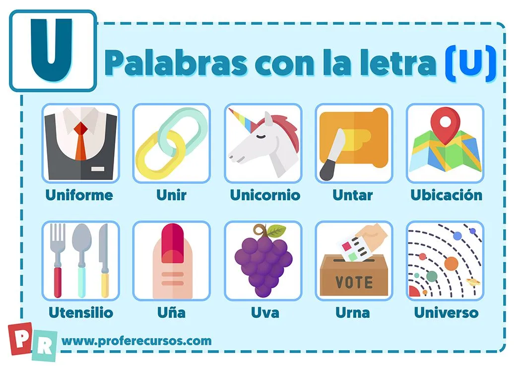 Palabras con la Letra U | Que empiezan por U para Niños Palabras con la Letra U | Que empiezan por U para Niños