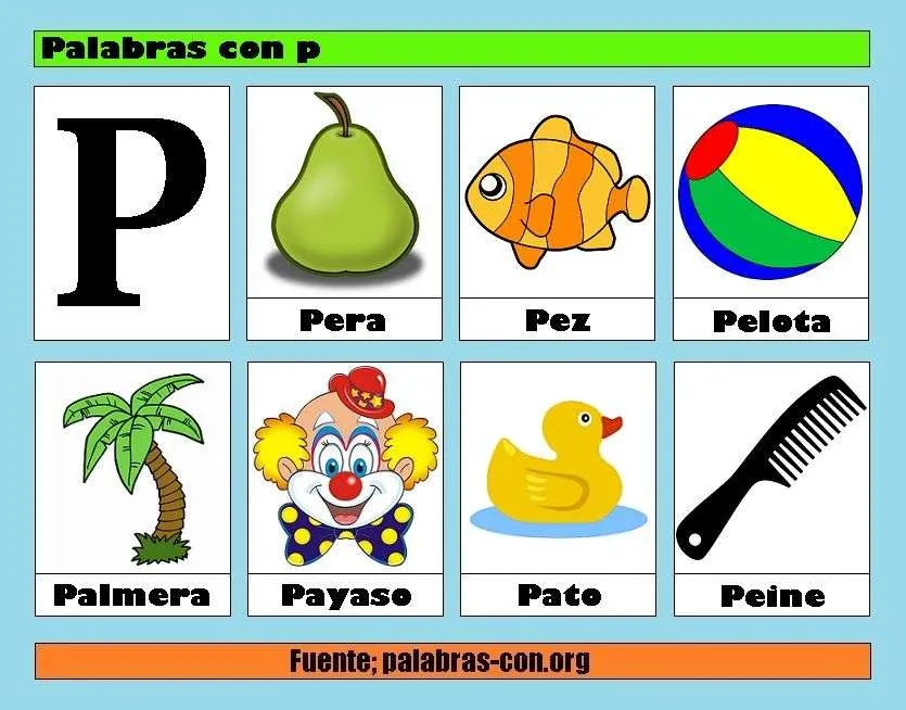 PALABRAS CON LA LETRA P - rompecabezas en línea PALABRAS CON LA LETRA P - rompecabezas en línea