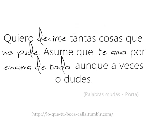 PALABRAS MUDAS … <3 - PORTA PARA TODA LA VIDA