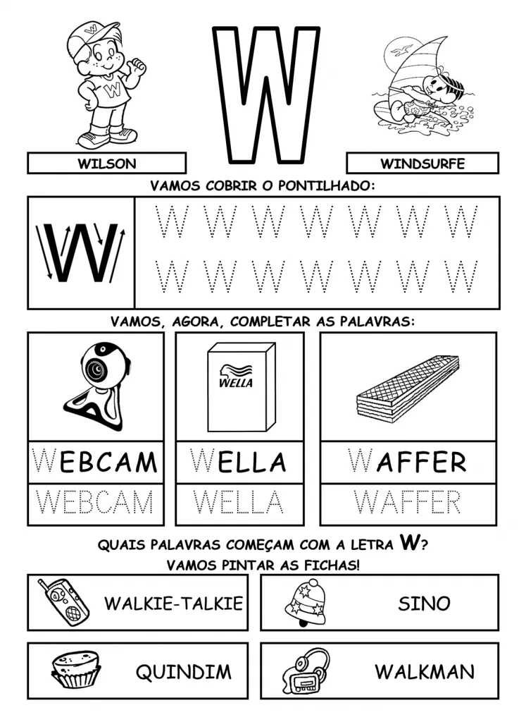 Palabras con w para niños de Kinder | Material para maestros ... Palabras con w para niños de Kinder | Material para maestros ...