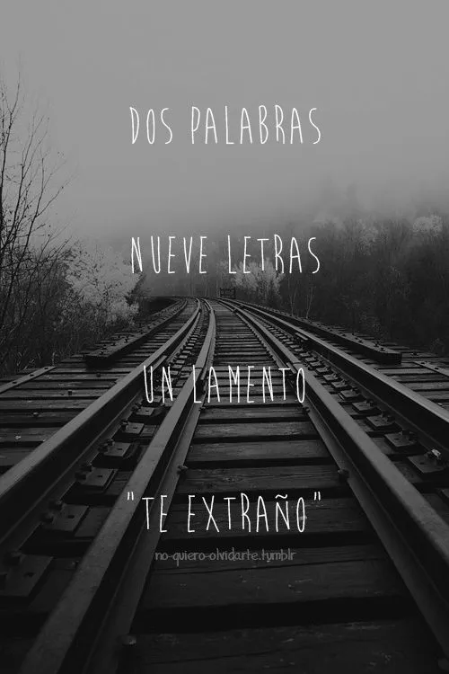 Dos palabras, nueve letras, un lamento... 'Te extraño' | frases ...