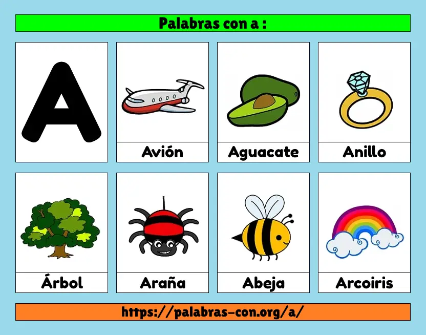 Palabras con a / A ⭐️ Cosas | Objetos | Animales ⭐️ Letra a