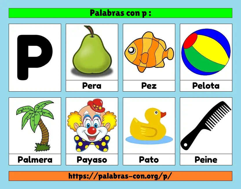 Palabras con p / P ⭐️ Cosas | Objetos | Animales ⭐️ Letra p Palabras con p / P ⭐️ Cosas | Objetos | Animales ⭐️ Letra p