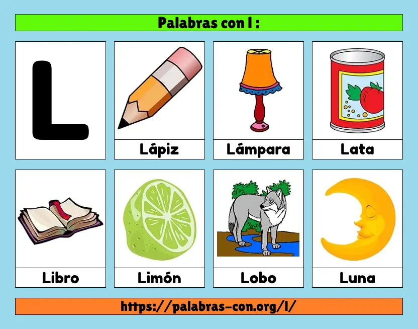 Palabras con l / L ⭐️ Cosas | Objetos | Animales ⭐️ Letra l Palabras con l / L ⭐️ Cosas | Objetos | Animales ⭐️ Letra l