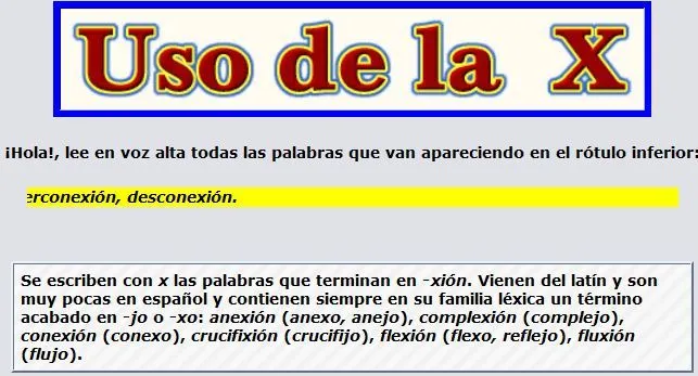 Uso de la x en palabras que terminan en -xión | JUGANDO Y APRENDIENDO Uso de la x en palabras que terminan en -xión | JUGANDO Y APRENDIENDO