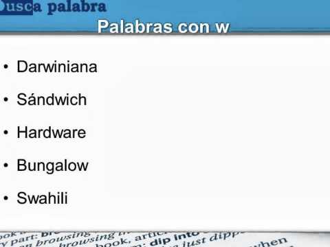 Palabras con w - YouTube