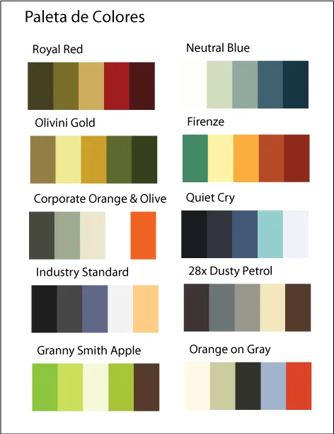 Paletas de colores azúles - Imagui