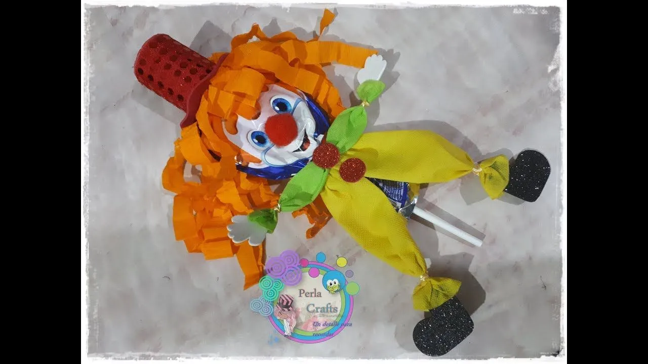 paleta payaso personalizada o decorada para el dia del niño - YouTube