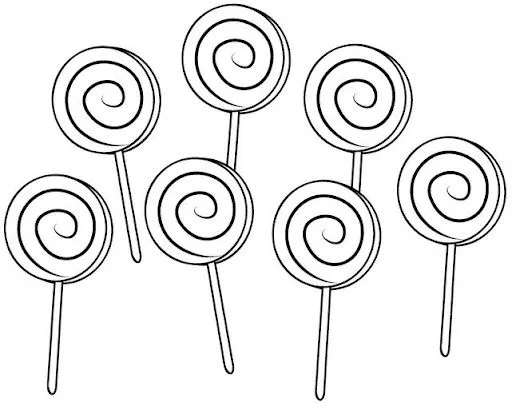 Paleta de dulce para colorear - Imagui