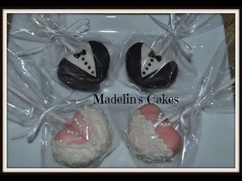 Paletas De Pastel para* BODA NOVIO Y NOVIA HERMOSAS* Cake Pops ...
