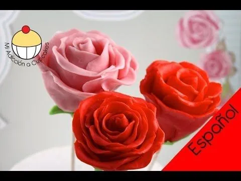 Paletas de Torta en forma de Rosa para San Valentín - YouTube