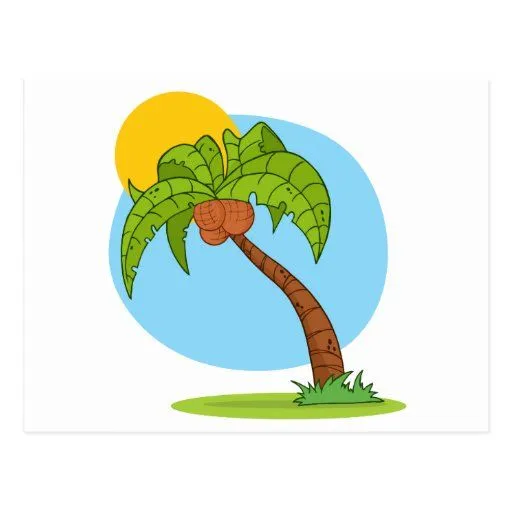 Palmera del dibujo animado tarjeta postal de Zazzle. Palmera del dibujo animado tarjeta postal de Zazzle.