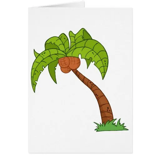 Palmera del dibujo animado tarjetón de Zazzle.