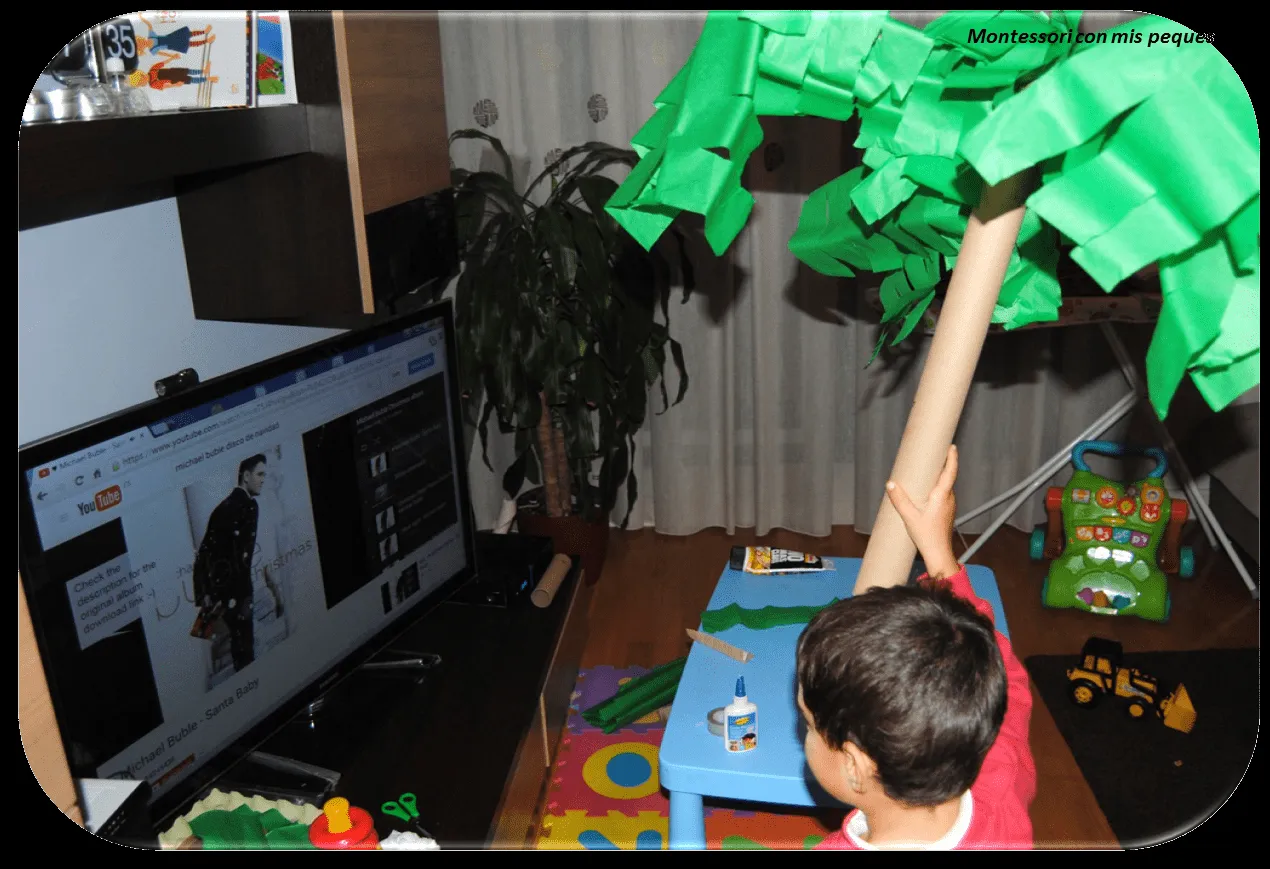 Como realizar una palmera y una estrella para el Belén | Montessori con mis peques Como realizar una palmera y una estrella para el Belén | Montessori con mis peques