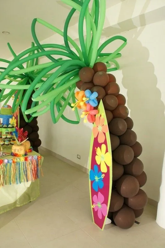 Como hacer una Palmera con Globos para disfrutar en la fiesta