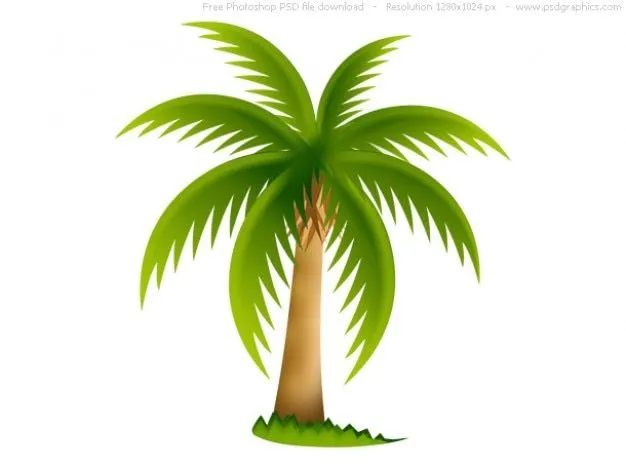 Palmera, PSD web icono | Descargar PSD gratis