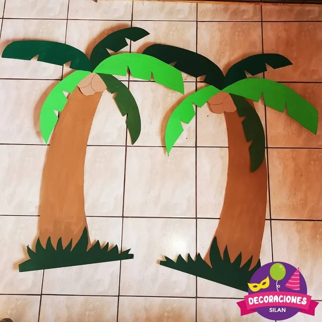 Palmeras de cartón | Como hacer una palmera, Decoraciones de palmeras,  Decoración de unas