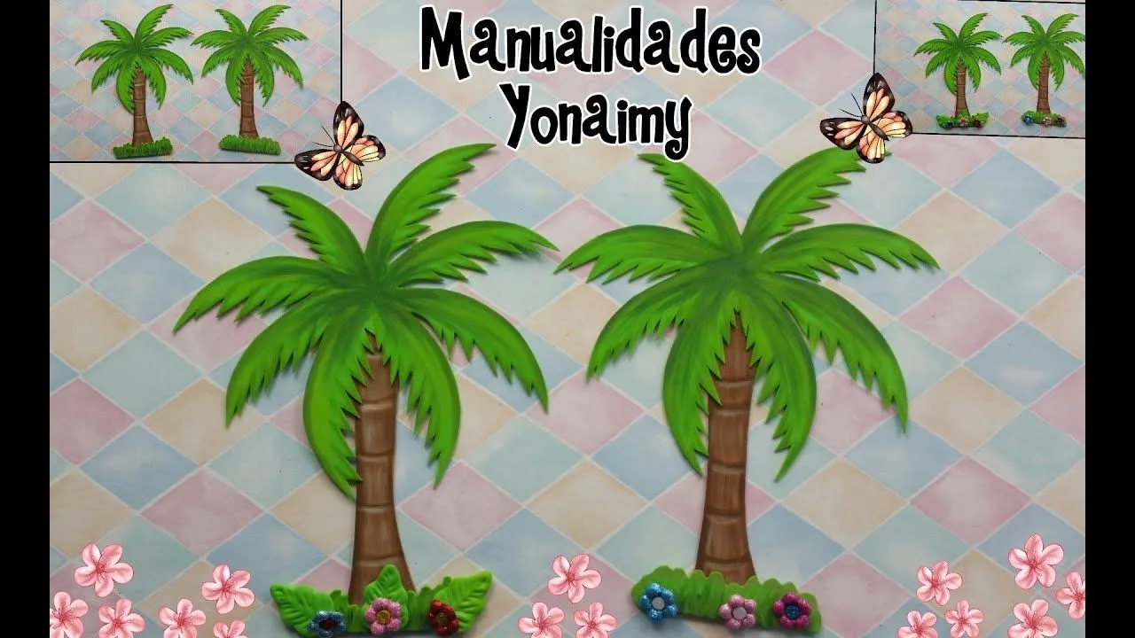 PALMERAS HECHAS CON FOAMY O GOMA EVA PARA REALIZAR UN SAFARI - YouTube PALMERAS HECHAS CON FOAMY O GOMA EVA PARA REALIZAR UN SAFARI - YouTube