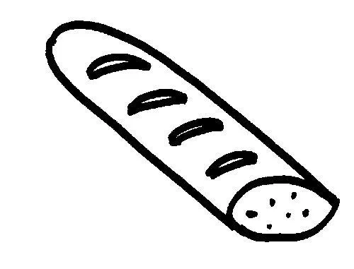 pan baguette Colouring Pages