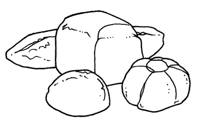 Dibujo de pan para colorear - Imagui