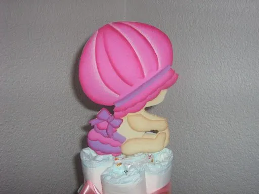 Torta de pañales para Baby Shower (niña)