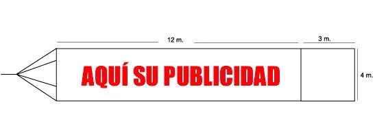 Pancarta para publicidad aérea. Estop.