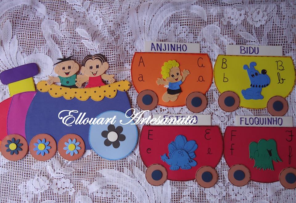 Panel Escolar - Trencito - Manualidades en Goma Eva y Foami Panel Escolar - Trencito - Manualidades en Goma Eva y Foami